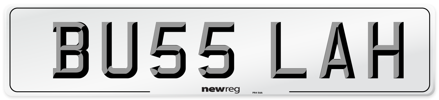BU55 LAH Number Plate from New Reg